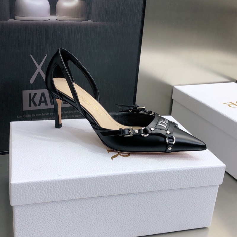 Giày cao gót quai hậu mũi nhọn thương hiệu Dior CD cao cấp mẫu 2022