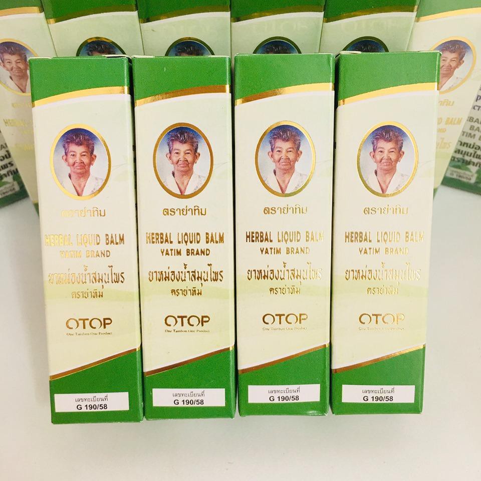 [𝗦𝗔𝗟𝗘]..::✨ «8cc»  Lốc 12 Chai Dầu Gió Lăn 22 Vị Thảo Dược OTOP - Herbal Liquid Balm Yatim Brand Thái Lan ❃