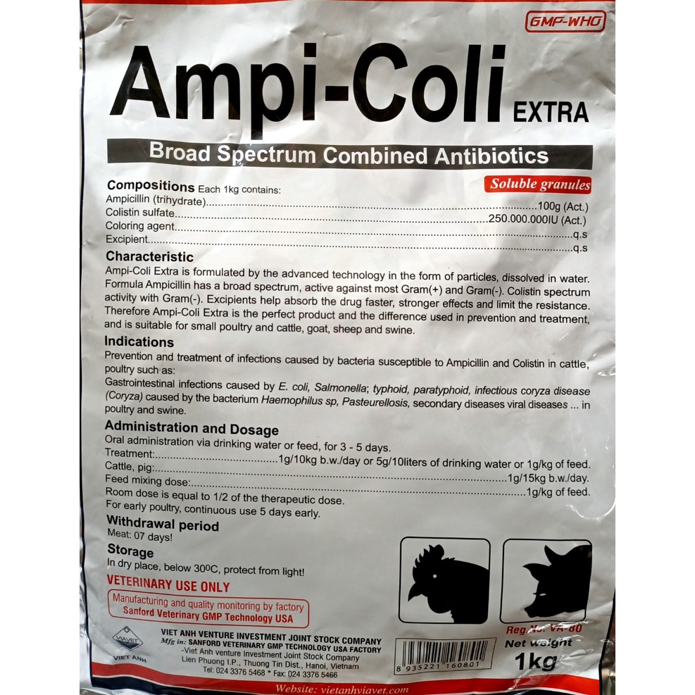 AMPI - COLI extra  ampi 10%, colis 25 triệu Ampicolis
