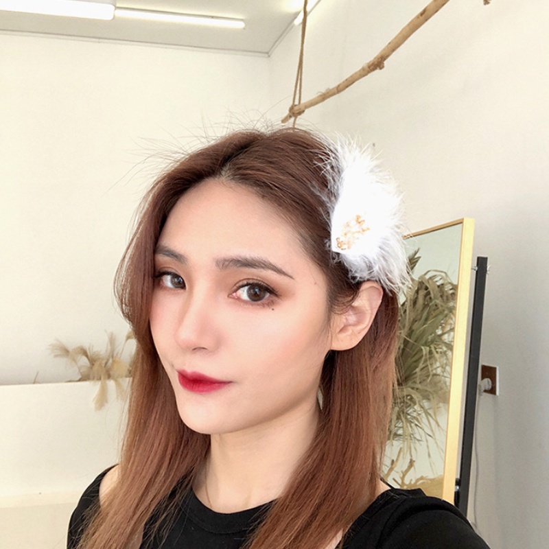 Kẹp tóc hình lông vũ phong cách Hàn Quốc thời trang đơn giản cho nữ