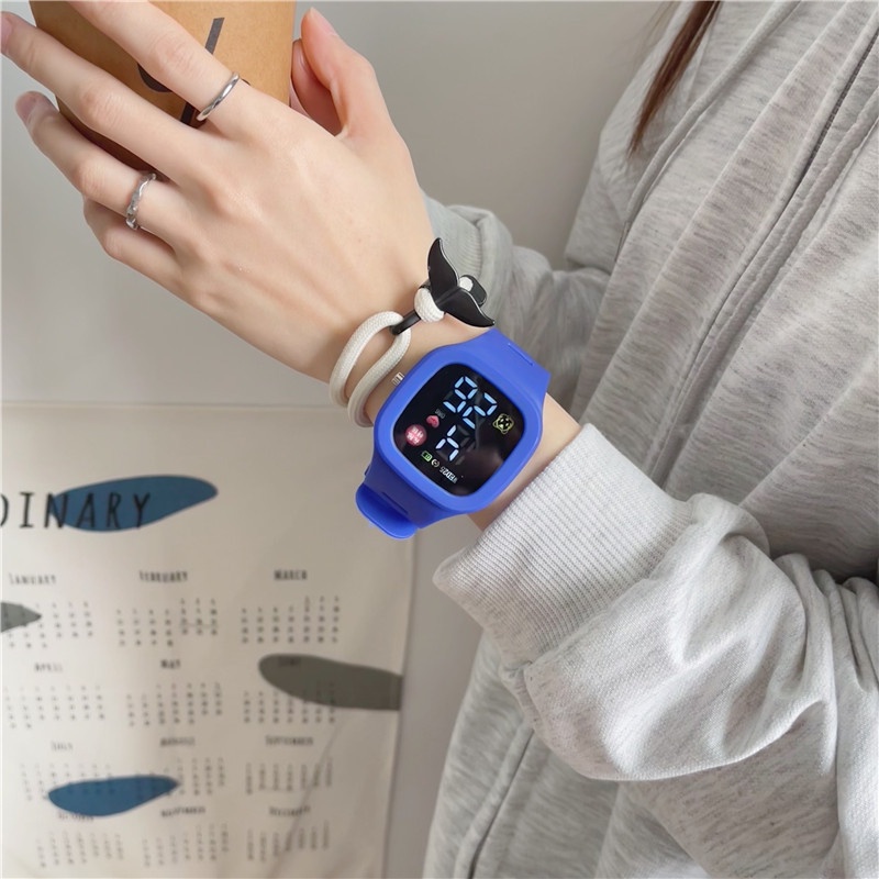 Đồng Hồ Điện Tử Dây Silicone Thể Thao Cho Nữ