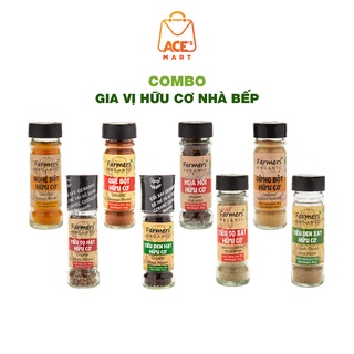 Gia vị hữu cơ farmers' organic nguyên chất - quế bột - nghệ bột - gừng bột - hoa hồi - tiêu đen - tiêu sọ