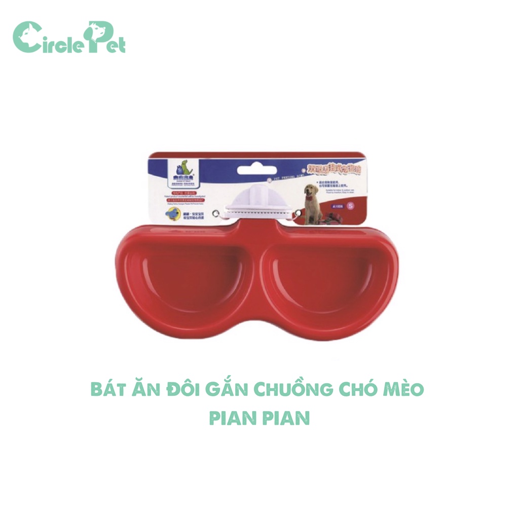 Bát Ăn Đôi Pian Pian Cao Cắp Nhiều Màu Sắc Có thể Gắn Chuồn Dành Cho Mèo -Cirlce Pet