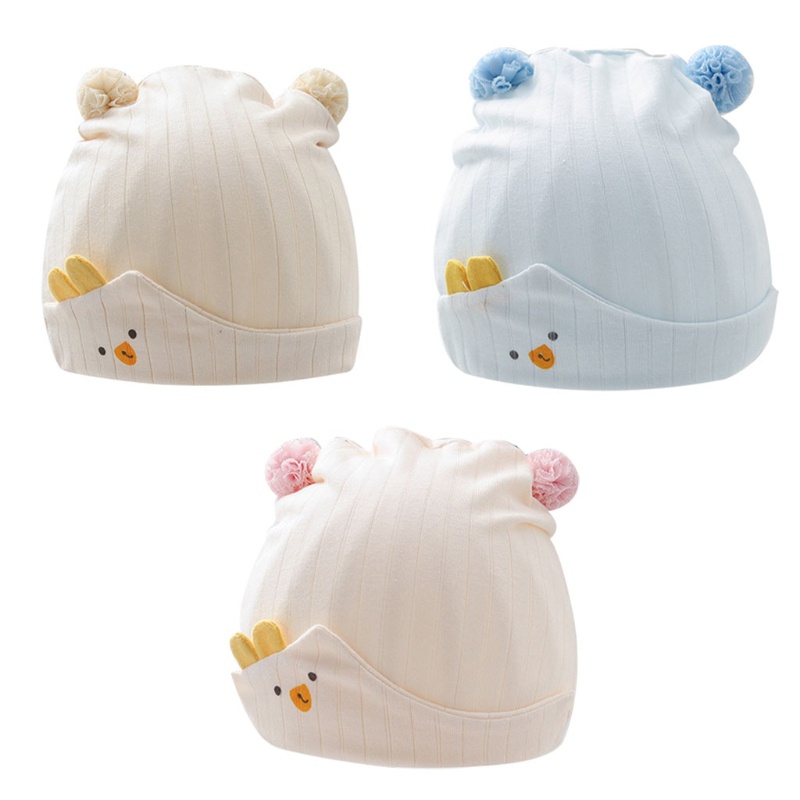 Mũ Trùm Đầu Bằng Cotton Mềm Mại Dễ Thương Cho Bé 0-6 Tháng Tuổi