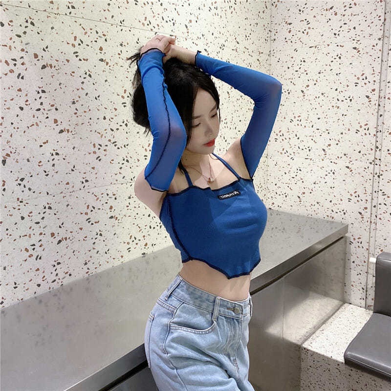 COZOK Áo Thun Tay Dài Hở Vai Kiểu Dáng Quyến Rũ Cho Nữ