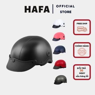 Mũ bảo hiểm nửa đầu , mũ bảo hiểm thời trang thông gió màu đen helmet n039