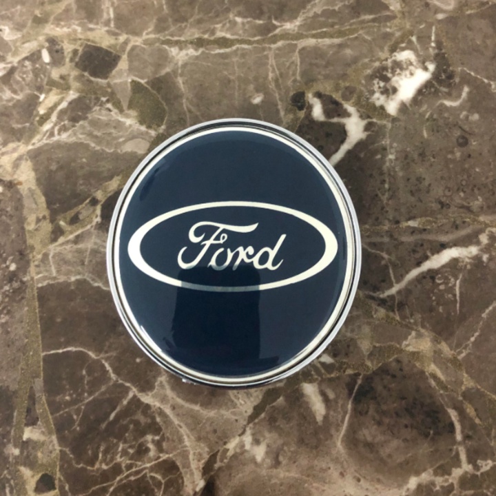 Logo chụp mâm, ốp la zăng bánh xe ô tô Ford đường kính 68mm, chất liệu nhựa ABS cao cấp