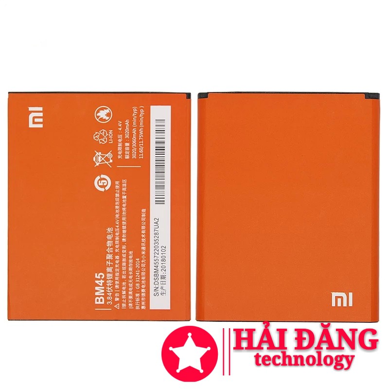 Pin Xiaomi Redmi Note 2 BM45 - Bảo Hành 3 Tháng