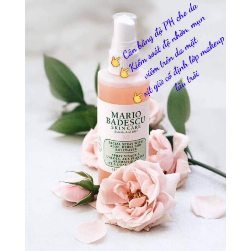 Nước hoa hồng dạng Xịt Mario Badescu Rose Toner | BigBuy360 - bigbuy360.vn