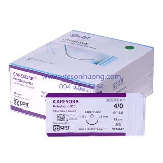 Chỉ CPT Caresorb Polyglactin 910 4/0 GT15A20