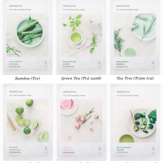 Combo mặt nạ giấy Innisfree My Real Squeeze Mask ( mẫu mới 2017 )