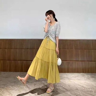 Chân váy đũi tơ lụa hàng QC các màu