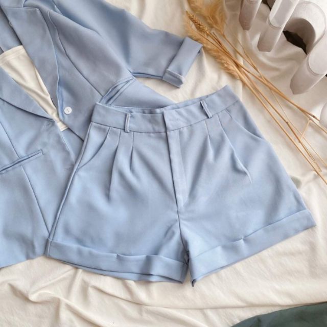 Set vest xanh 3 món