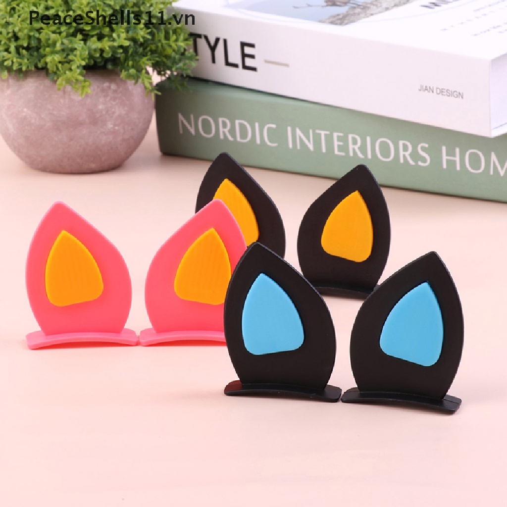 1 Cặp Sticker Dán Mũ Bảo Hiểm Hình Tai Mèo Dễ Thương