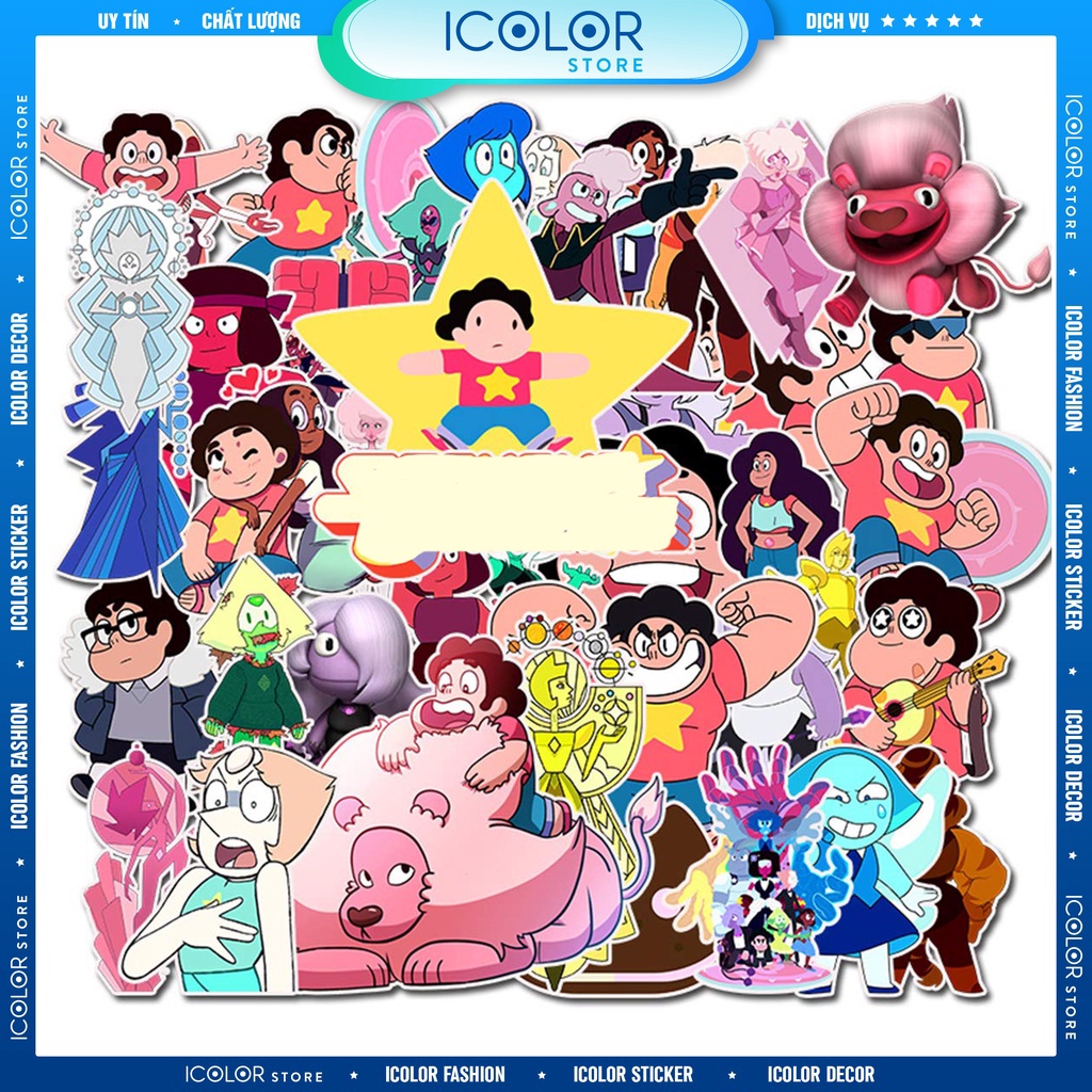SET 50 miếng dán Sticker dễ thương chống nước, dán mũ bảo hiểm, vali, laptop, ván trượt 105