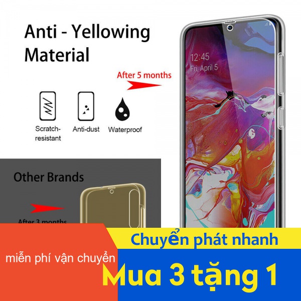 Ốp điện thoại TPU siêu mỏng trong suốt cho Samsung Galaxy A6s A8s A9s A02S A10s A02 A11 A20s A21s A30s A40s A50s A51 A70s A71 A90 A10e A20e