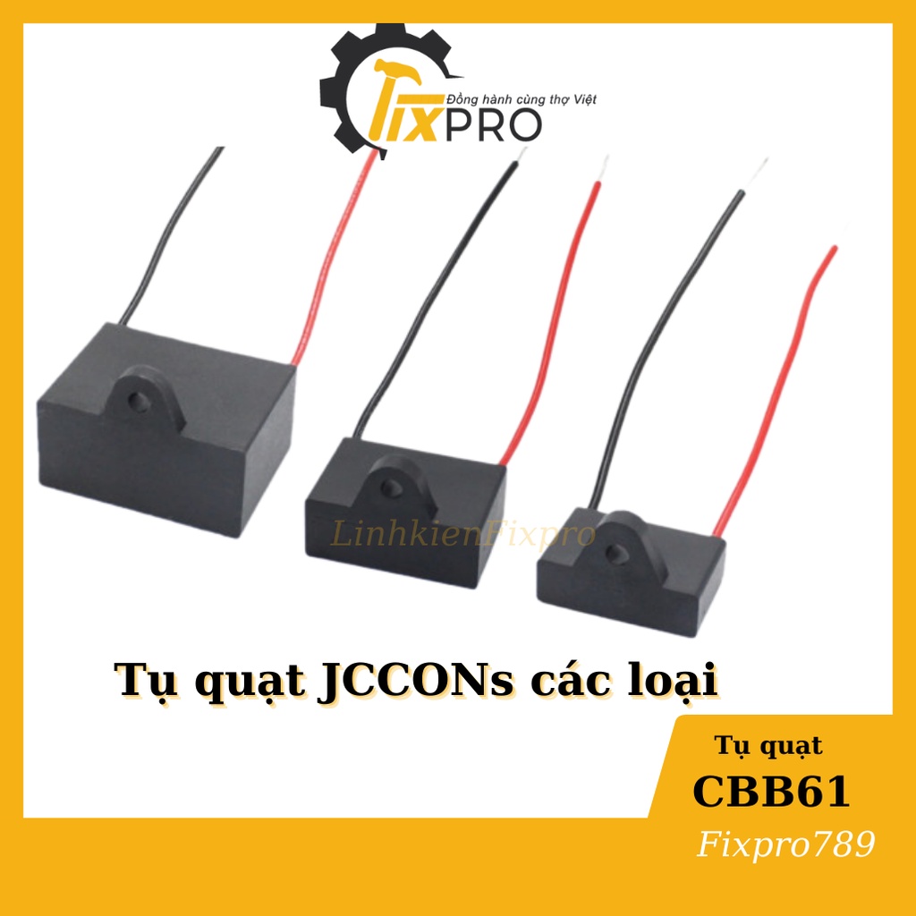 Tụ quạt 3UF 450V 400V chính hãng SENJU CBB61 dây loại xịn