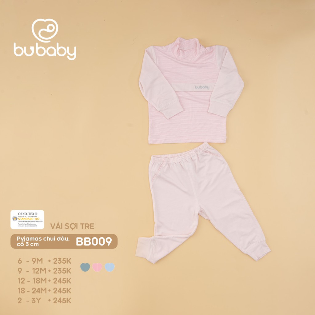 Bộ giữ nhiệt cổ 3 phân Bu kèm quần vải sợi tre (BB009)