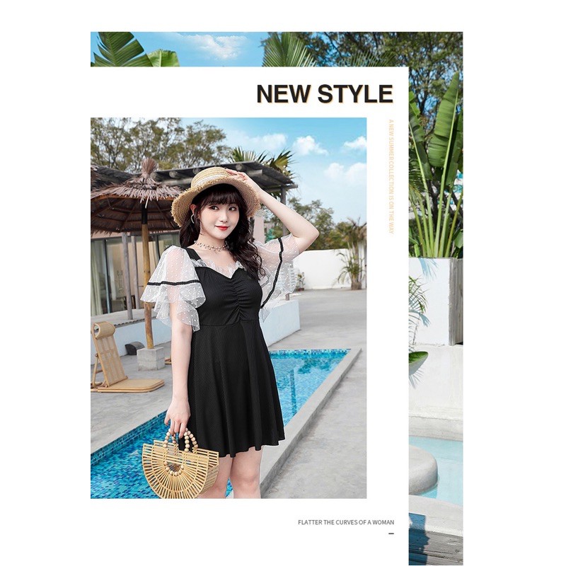 Bikini liền tay ren bigsize (55-83kg)