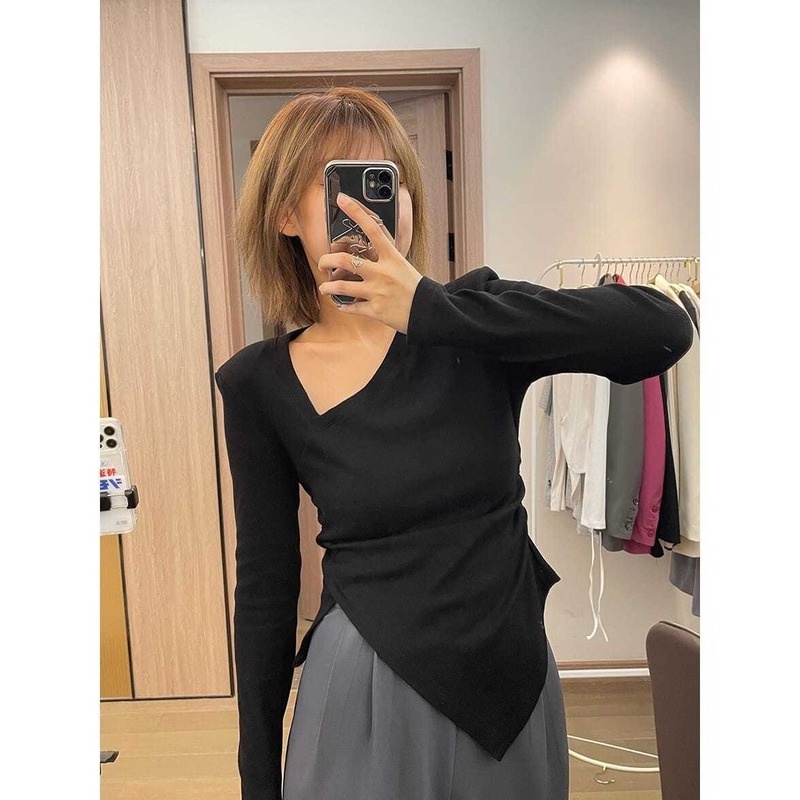 Áo thun tay dài thiết kế mới có Size lớn thời trang mùa thu dành cho nữ