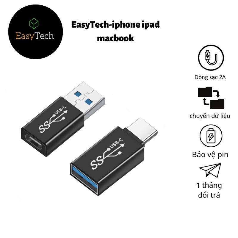 cổng chuyển usb 3.0 sang type c - type sang usb 3.0 - usb to C - type C to usb - OTG