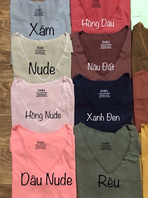 Áo phông cotton giấy cổ tim | BigBuy360 - bigbuy360.vn