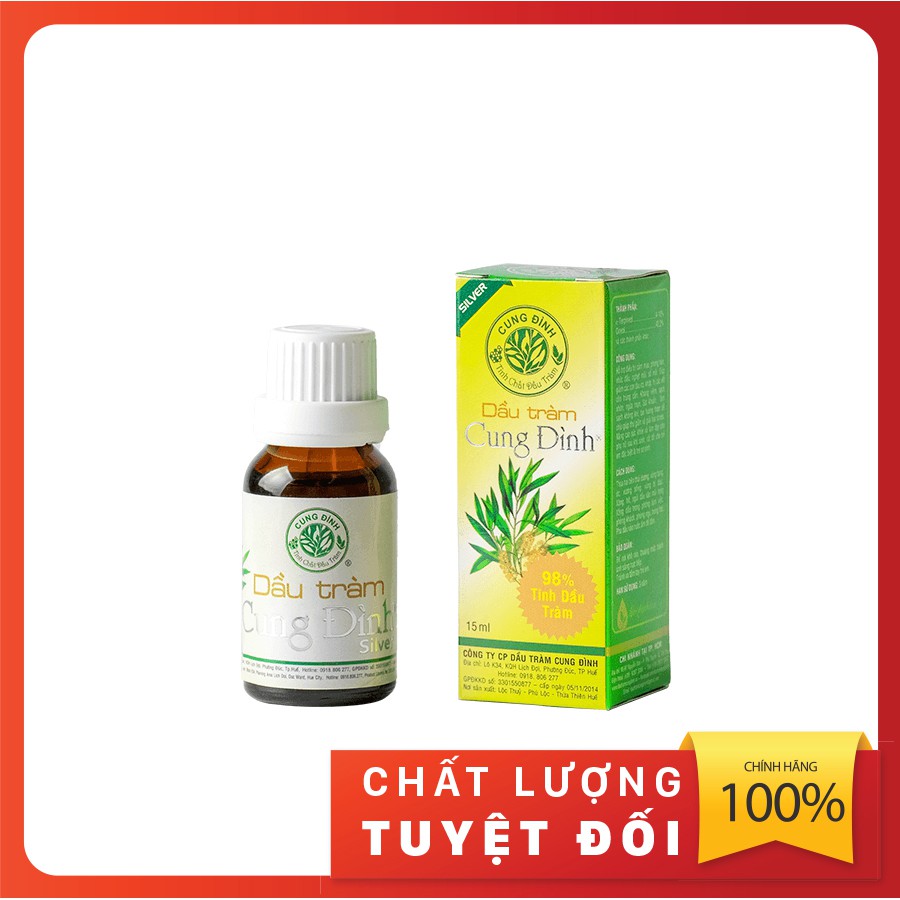 DẦU TRÀM GIÓ DẦU TRÀM CUNG ĐÌNH SILVER 15 -30ml