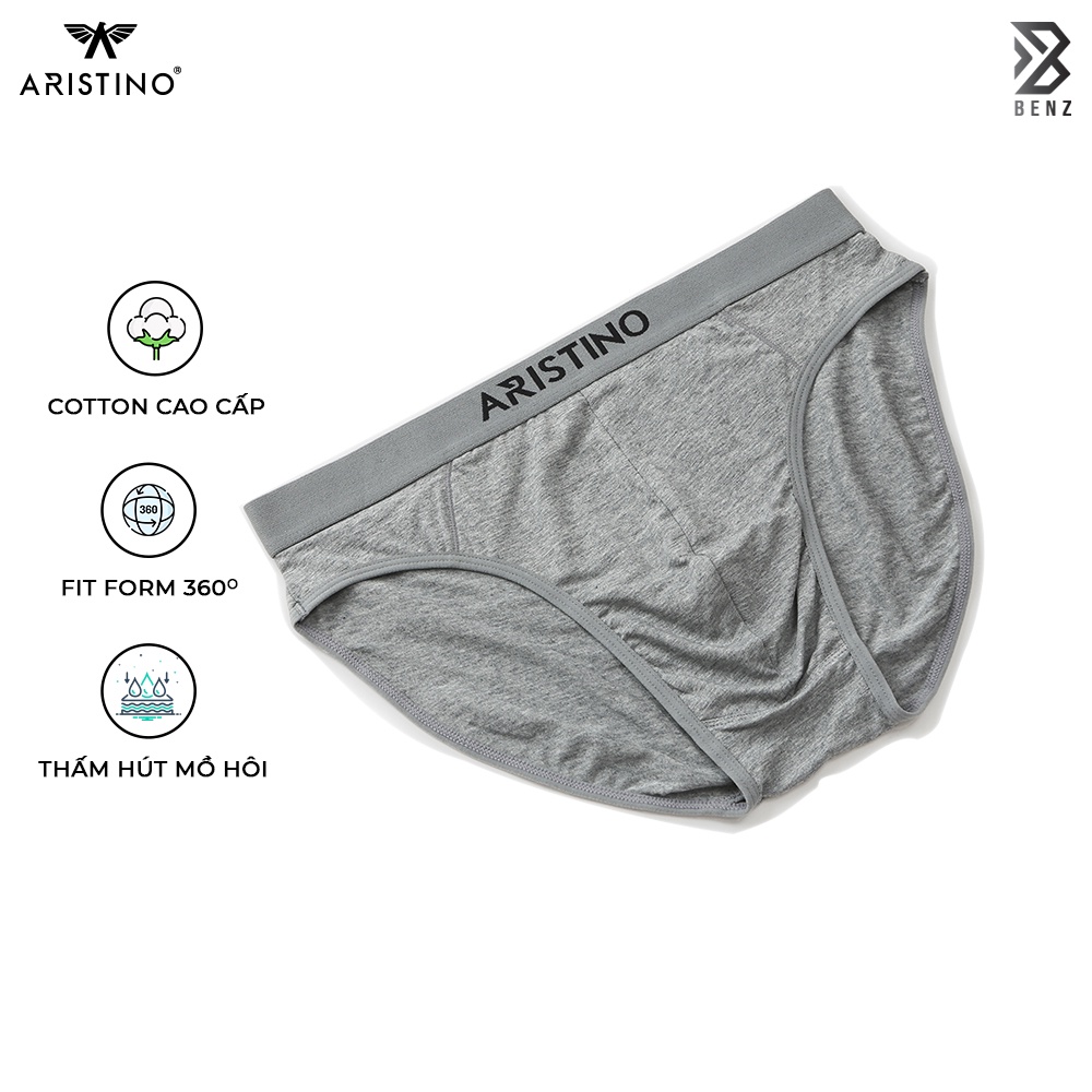 Quần Sịp Nam Cao Cấp Dáng Tam Giác Aristino Benzmen Dệt Từ Vải Cotton Mềm Mại Co Giãn 4 Chiều, Thoáng Khí - Abf03707