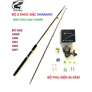 Bộ cần 2 khúc đặc, máy câu cl6000 và bộ phụ kiện giá rẻ