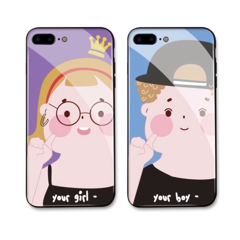 Ốp lưng iphone 6, 7, 8 Plus, X, XS, XR, XSMAX, 11, 11PRO, 11 PROMAX, 12, 13 PROMAX CỐ BÉ, CÂU BÉ đẹp tươi BẰNG KÍNH PKVN