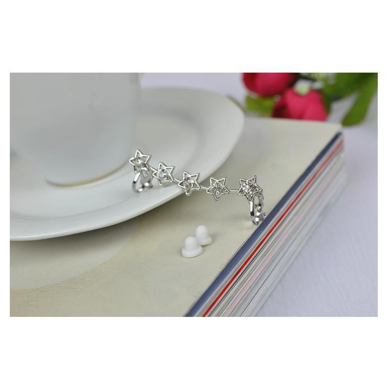 Bông tai kiểu dây xích dài đính đá trẻ trung cá tính