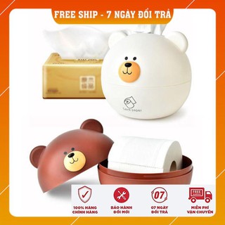 Hộp đựng khăn giấy hình chú gấu đáng yêu phong cách dễ thương