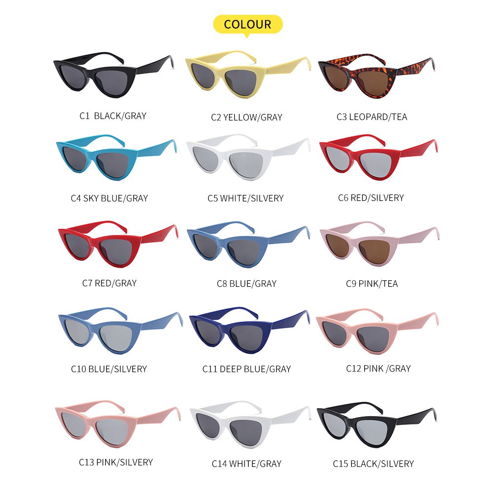 Kính mát mắt mèo phong cách retro thời trang cho nữ Samjune