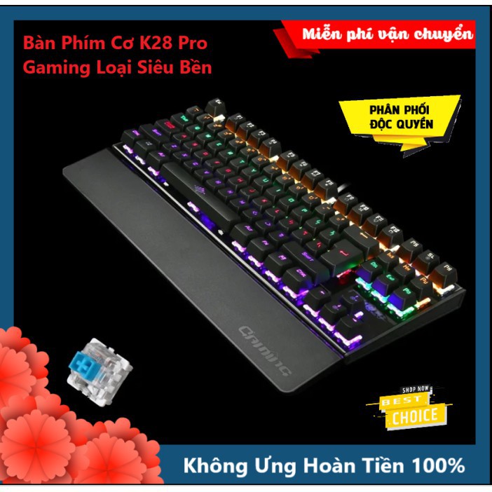 Bàn Phím Cơ Redragon K28 Gaming Pro New 2020 Có 10 Chế Độ Led Khác Nhau Siêu Đẹp, Hàng Siêu Bền, Chống Nước