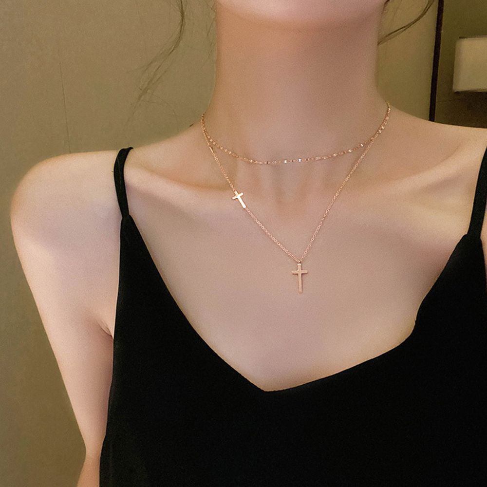 Vòng cổ hợp kim mặt hình thánh giá thời trang chất lượng cao