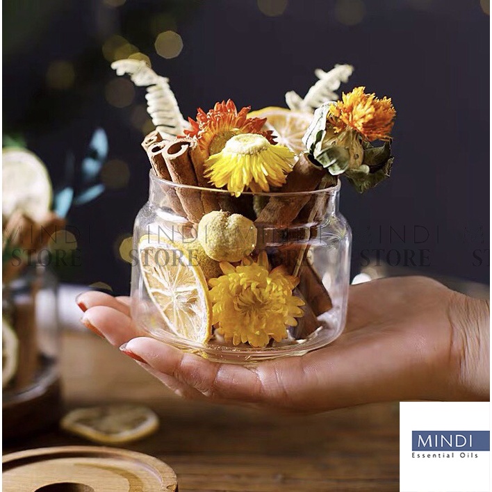 Lọ Hoa Tinh Dầu Thơm Phòng Không Có Đế Gỗ Decor Vintage -MINDI STORE