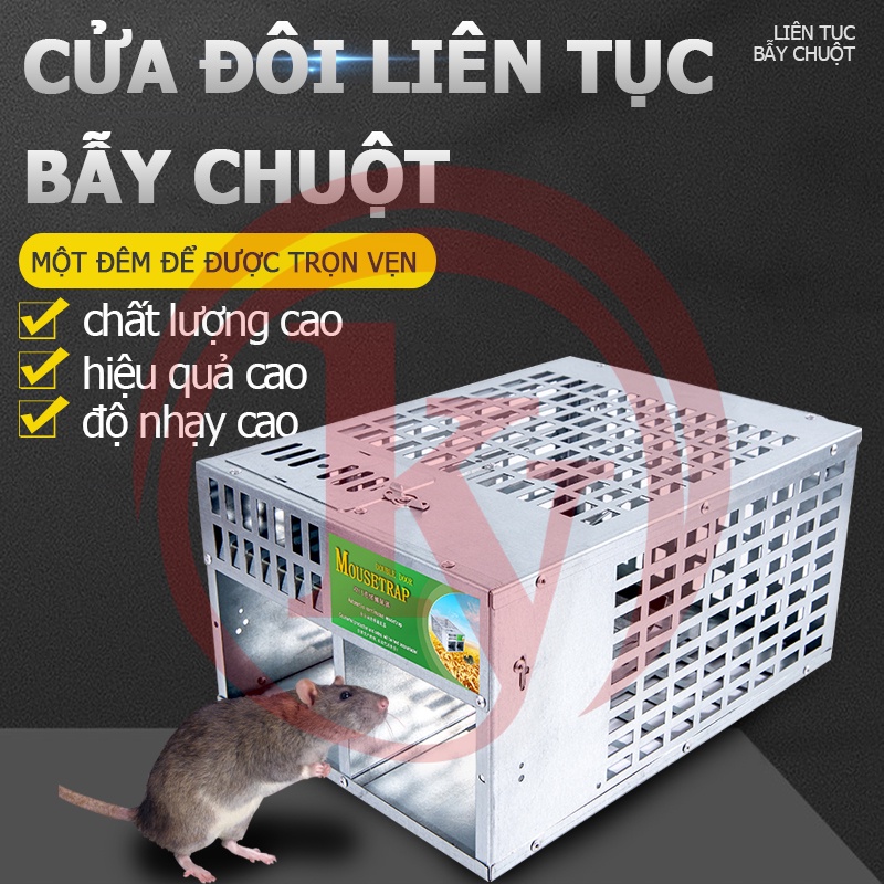 🔥🔥🔥【Giá sỉ】Bẫy chuột thông minh Cửa đôi và mở kép, bắt chuột hiệu quả và liên tục, có thể tái sử dụng(cổ phiếu lớn）