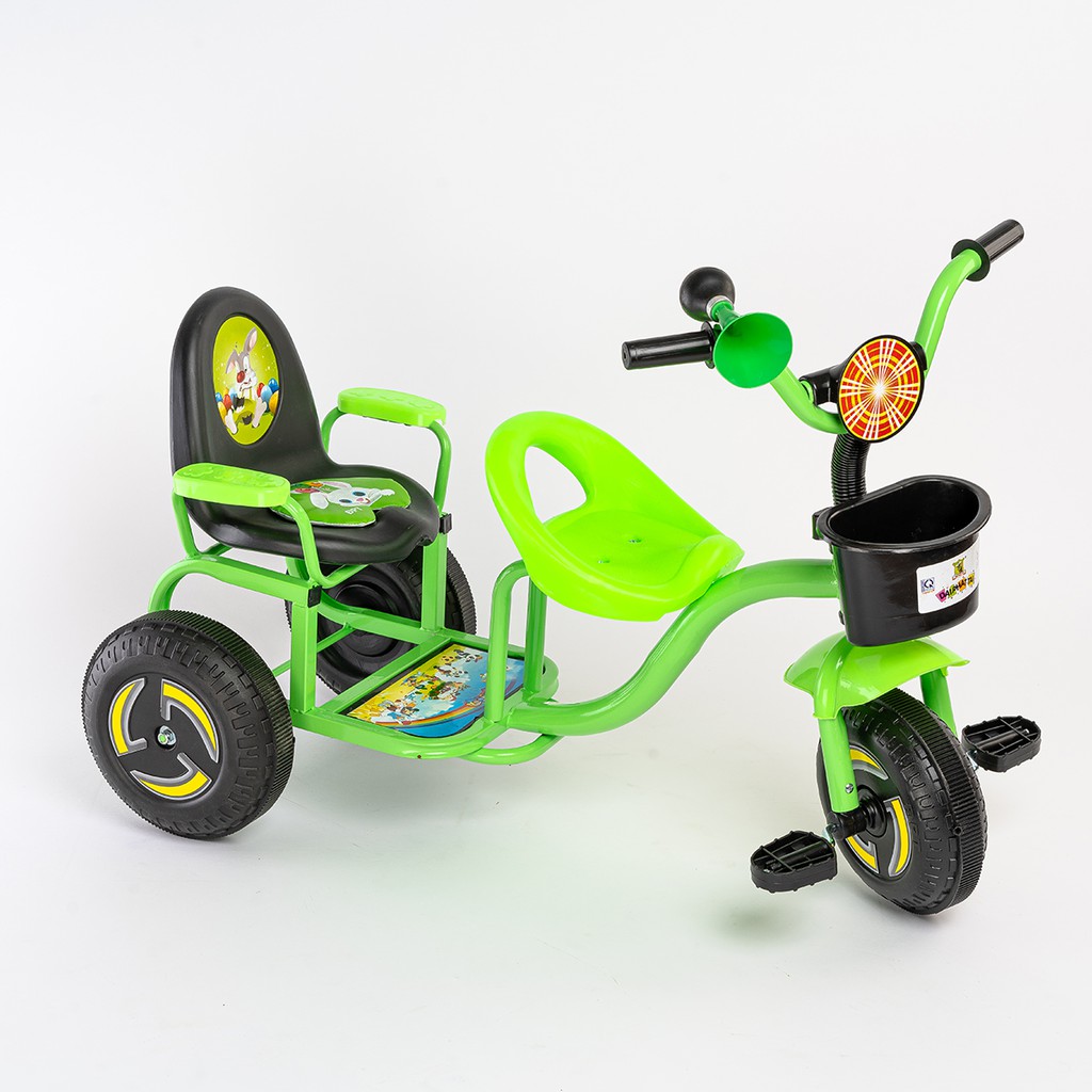 Xe đạp 3 bánh trẻ em ghế đôi Đại Phát Tài - dành cho trẻ từ 3 đến 5 tuổi - 1103XKD