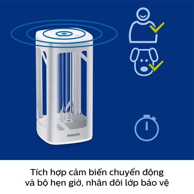 đèn bàn diệt khuẩn - khử trùng UVC Philips - hàng chính hãng - vô hiệu vỉrus SAR COVI 2