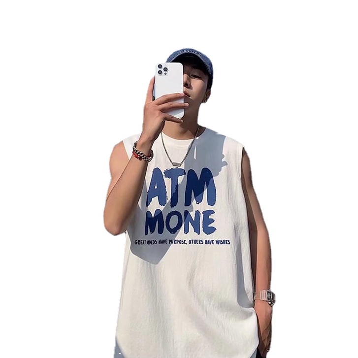 Áo Ba Lỗ Thể Thao Nam In Chữ Size M-5XL Phong Cách hip hop