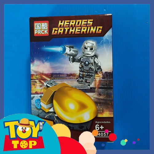 [Một hộp] Non lego đồ chơi xếp hình siêu anh hùng Captain, Iron Man, Thor, Ant-Man.... siêu anh hùng Marvel PRCK 64057