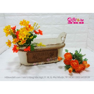 Chậu gỗ cắm hoa Vintage