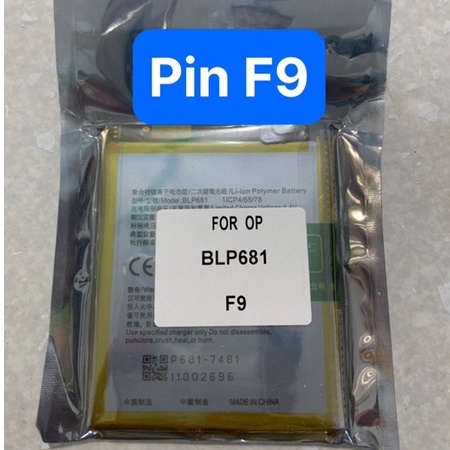 pin oppo F9 / BLP681 / pin zin chính hãng 3500mAh