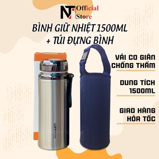 Bình giữ nhiệt 1500ml kèm túi đựng, bình giữ nhiệt kim cương chính hãng BAOL + Túi đựng bình giữ nhiệt - NT Store