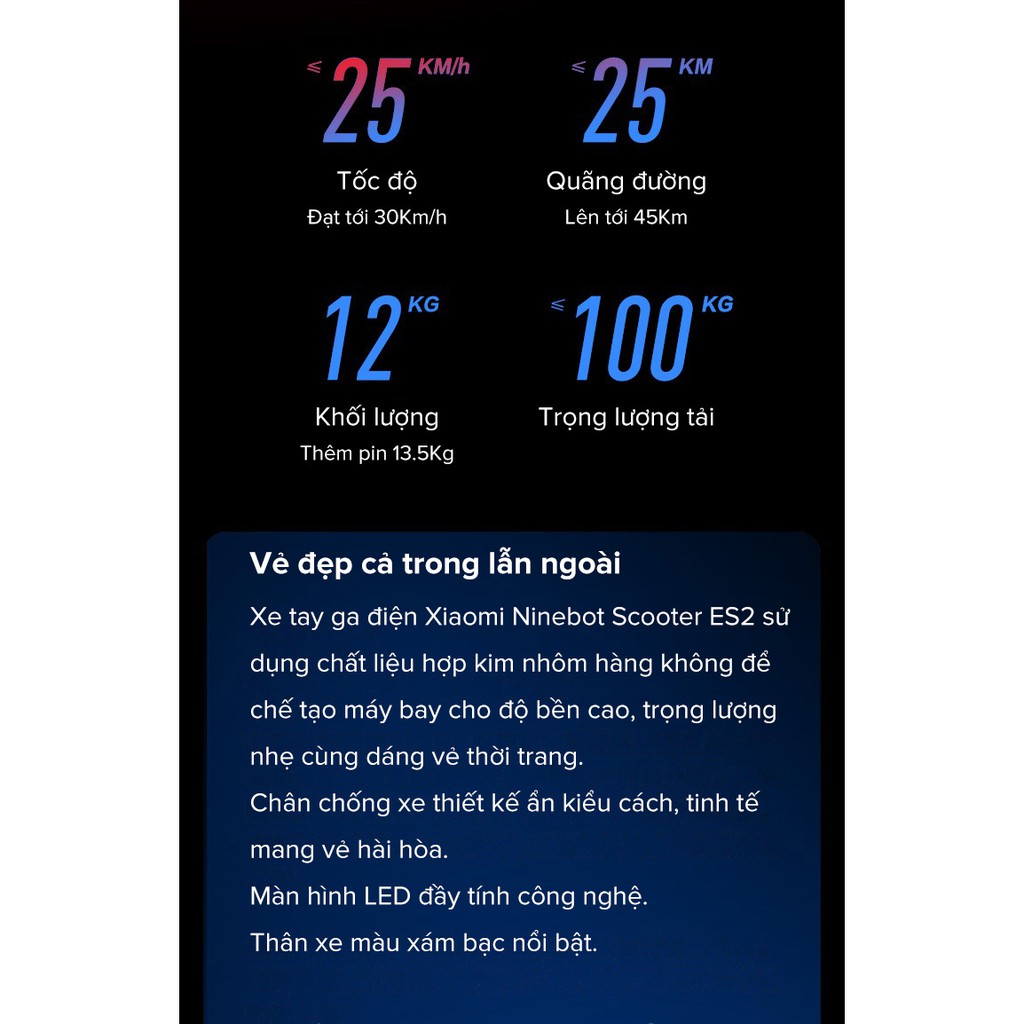 Xe Stepper scooter điện Ninebot ES2