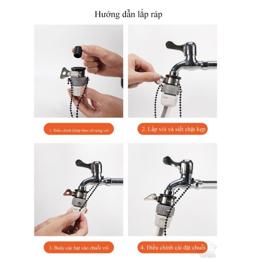 Bộ vòi nước tăng áp kèm Khung cuộn ống nước dạng cuộn tròn 15 mét (Full phụ kiện) - SmartStore1688