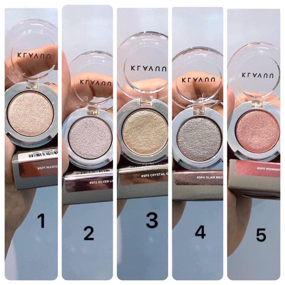 Nhũ Mắt Klavuu Pearlsation Sparkle Eyeshadow 5 màu chuyên dụng cho trang điểm