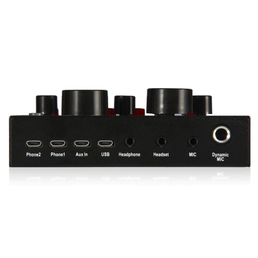 [ Bảo Hành 6 Tháng ] Sound Card V8 Bluetooh - Thu Âm - Livestream - Karaoke online Có auto tune, kết nối bluetooth