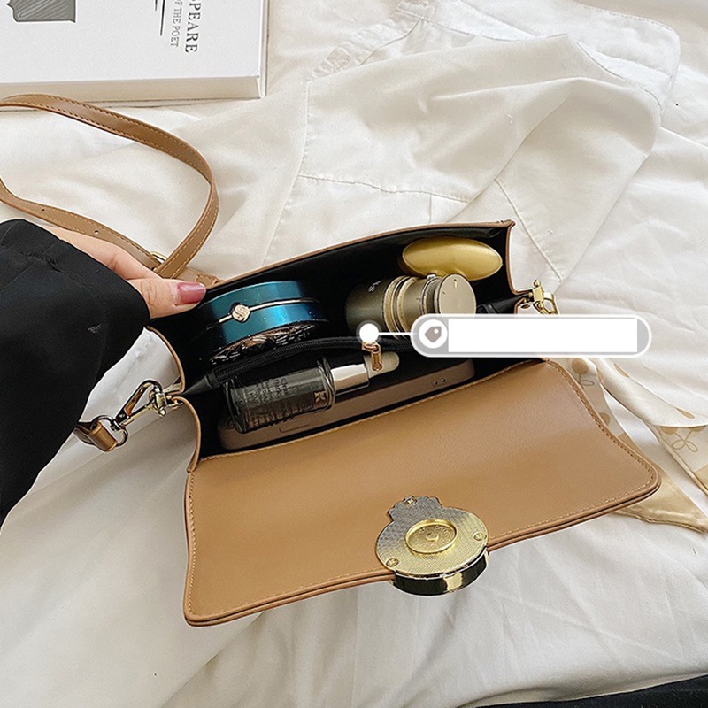 Túi Đeo Vai Hình Vuông Cỡ Nhỏ Màu Sắc Tương Phản Phong Cách Cổ Điển Thời Trang Cho Nữ