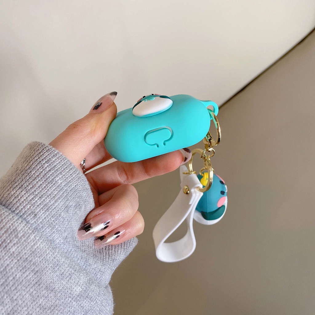 Vỏ Bảo Vệ Hộp Sạc Tai Nghe Airpods 3 Pro 2 3 Họa Tiết Hoạt Hình Khủng Long Xanh Lá Dễ Thương Ốp